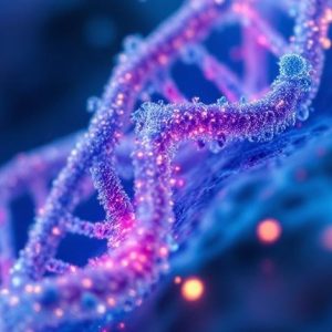 Nanodermatology concept, skin DNA