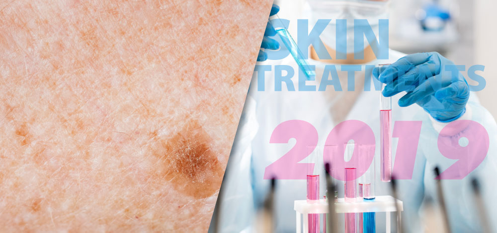 image of aging skin and science lab